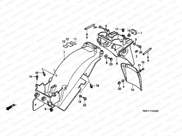 F-26 REAR FENDER
