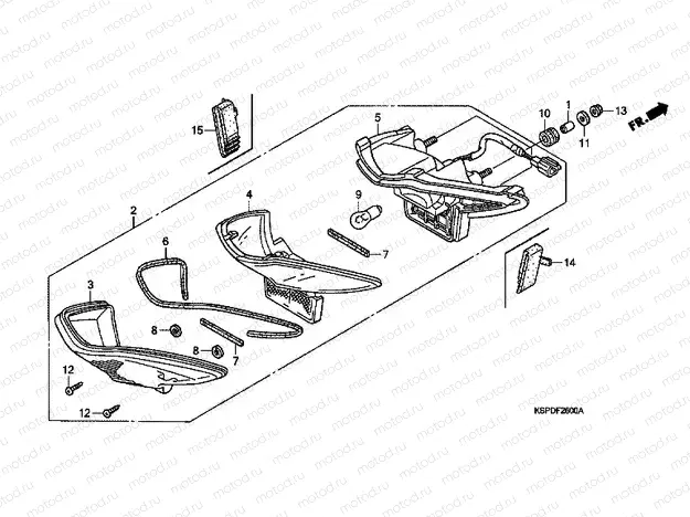 F-26 REAR LAMP (CBF1505 / M5 / 6 / M6 / 7 / M7 / M9 / MA)
