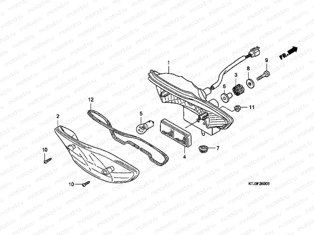 F-26 REAR LAMP (CGR125SH5, B)
