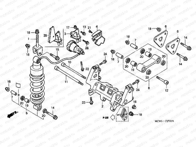 F-27-1 REAR SHOCK ABSORBER (VFR800A)