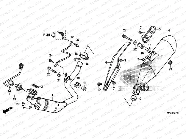 F-27 EXHAUST MUFFLER