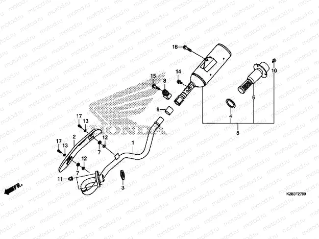 F-27 EXHAUST MUFFLER