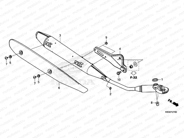 F-27 EXHAUST MUFFLER