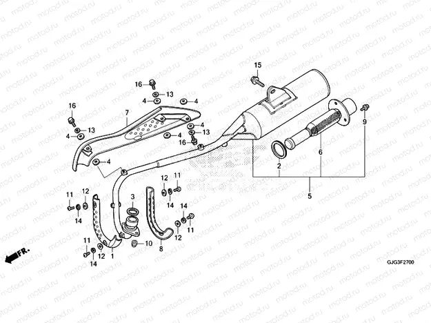 F-27 EXHAUST MUFFLER