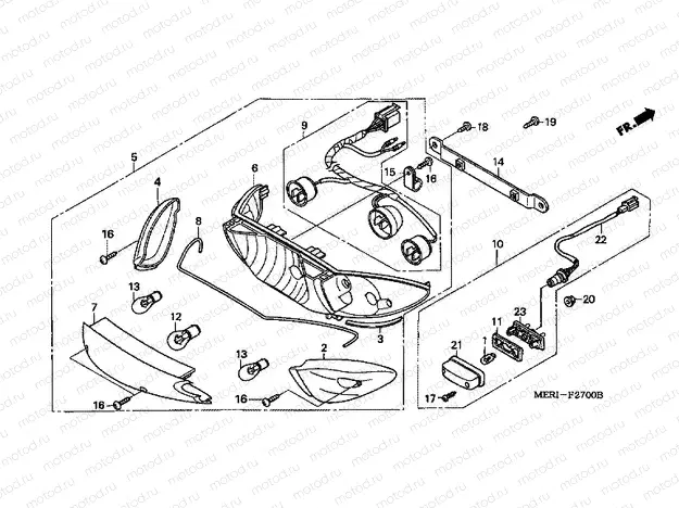 F-27 REAR COMBINATION LAMP
