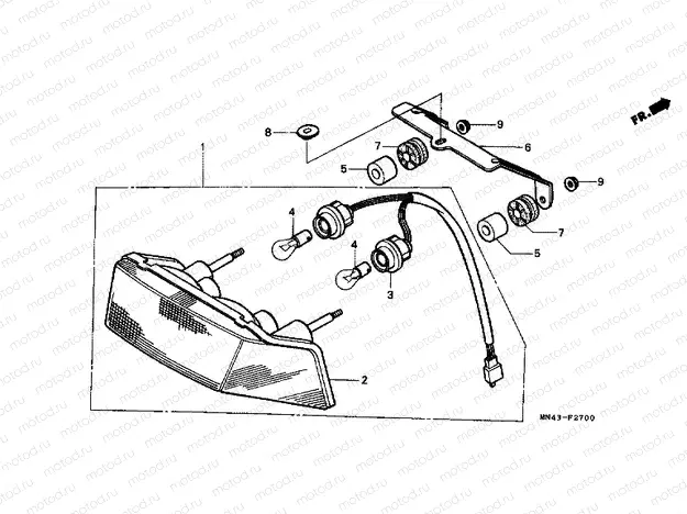 F-27 REAR LAMP
