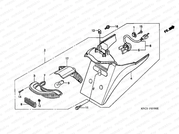 F-27 REAR LAMP (XL125V1 / 2/3/4/5/6)