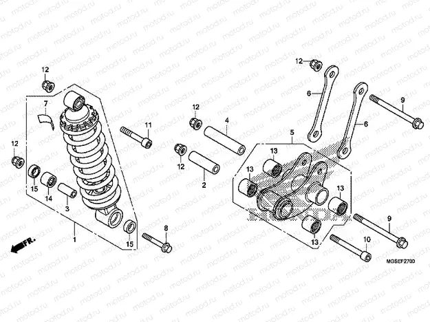 F-27 REAR SHOCK ABSORBER