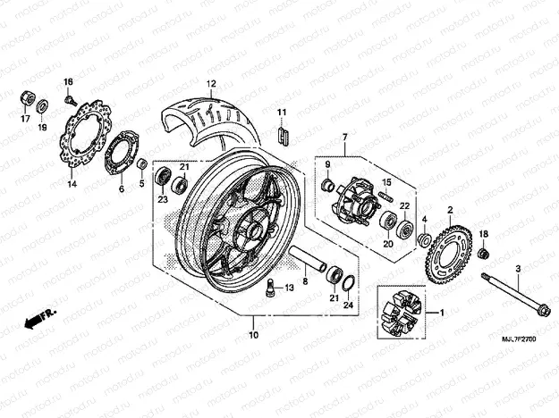 F-27 REAR WHEEL