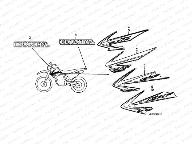 F-28-1 STRIP / SIGNAL (CRF230F7 / 8/9 / B)