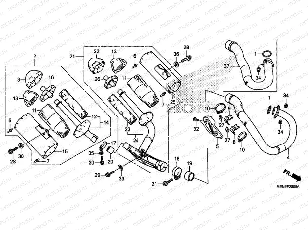 F-28 EXHAUST MUFFLER