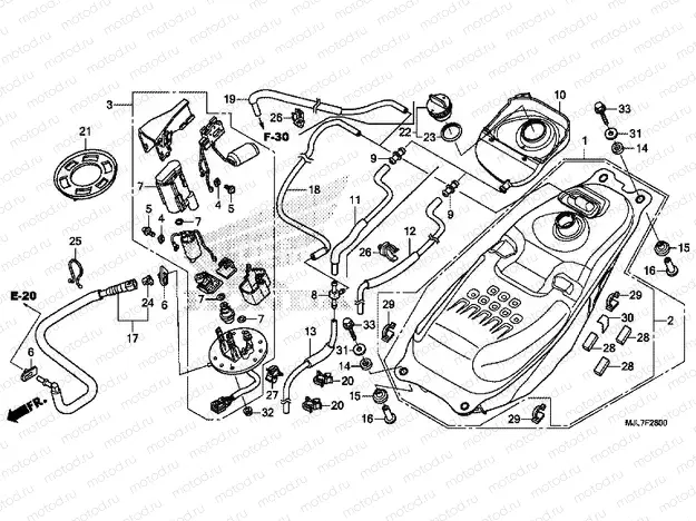 F-28 FUEL TANK / FUEL PUMP
