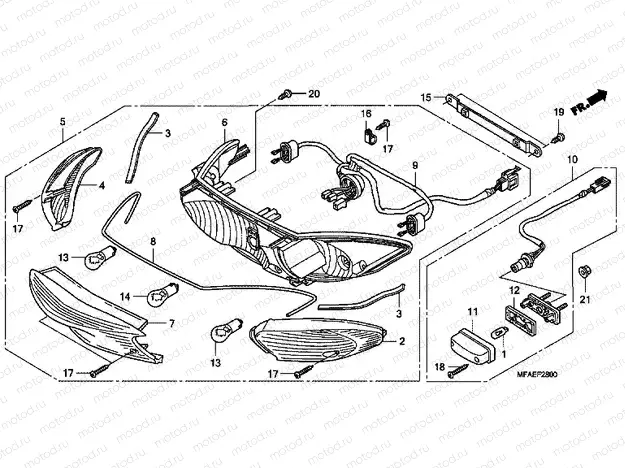F-28 REAR COMBINATION LAMP