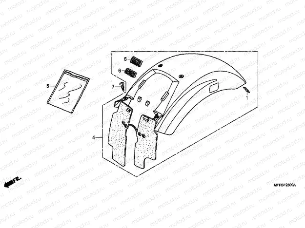F-28 REAR FENDER