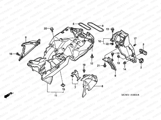 F-28 REAR FENDER