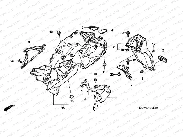 F-28 REAR FENDER