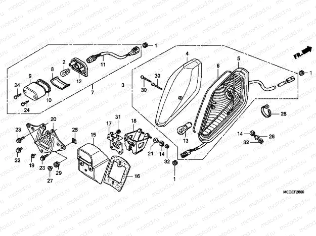 F-28 REAR LAMP