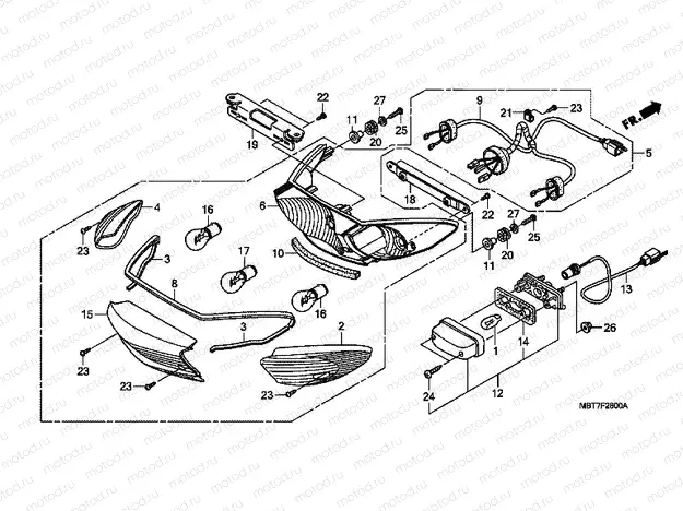 F-28 REAR LAMP