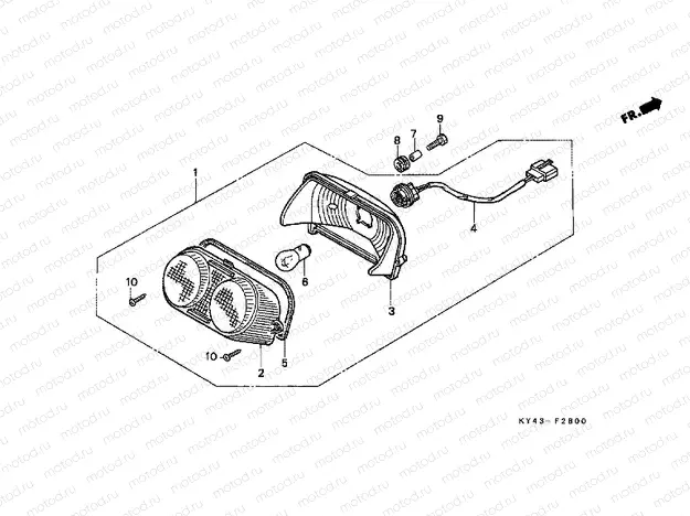 F-28 REAR LAMP