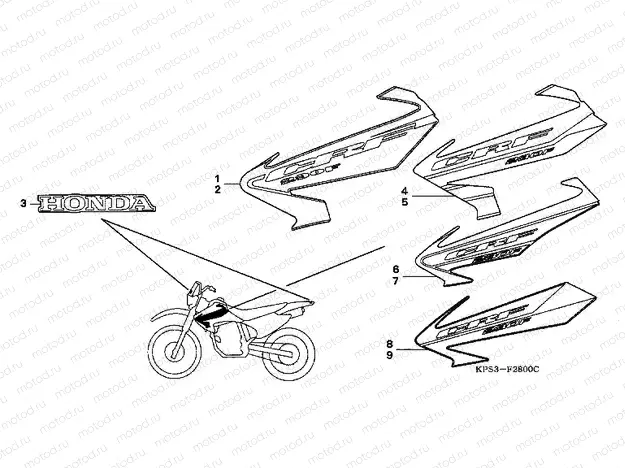 F-28 STRIP / SIGNAL (CRF230F3 / 4/5/6)