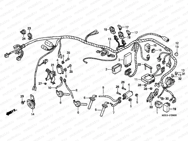 F-28 WIRING HARNESS