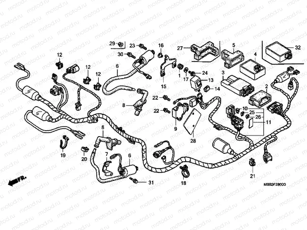 F-28 WIRING HARNESS