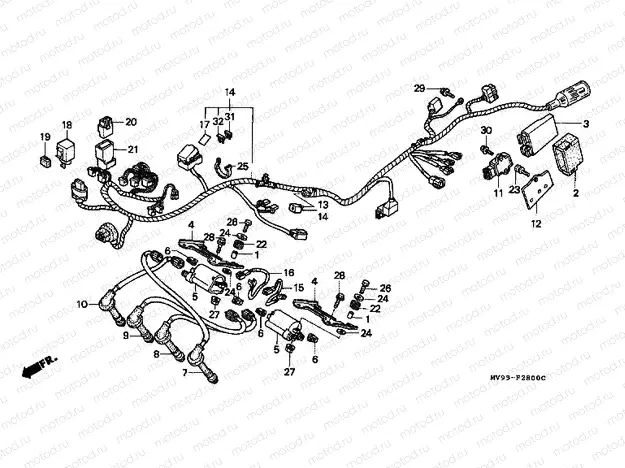 F-28 WIRING HARNESS