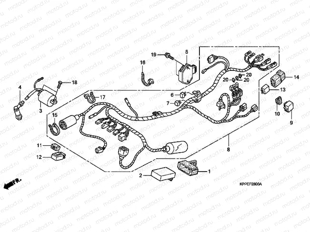F-28 WIRING HARNESS (CBR125R / RS / RW5 / RW6 / RW8)