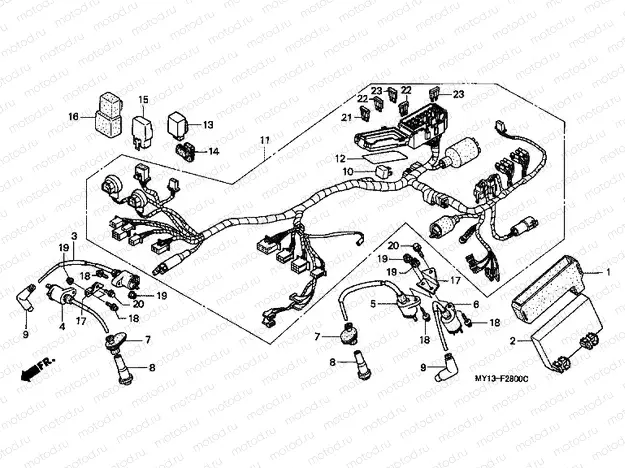 F-28 WIRING HARNESS / IGNITION COIL (1)