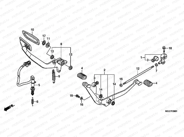 F-29-1 PEDAL (VT750CS-KO)