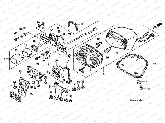 F-29-1 REAR LAMP (VT1100C2-CM / 2CM)