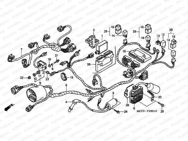 F-29-1 WIRING HARNESS (REAR)