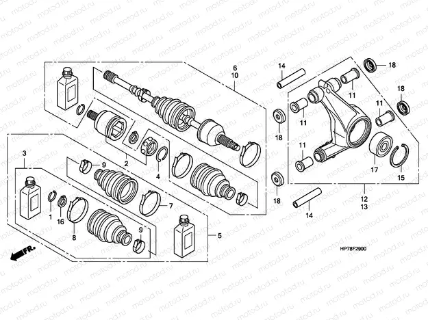 F-29 REAR KNUCKLE/REAR DRIVESH AFT