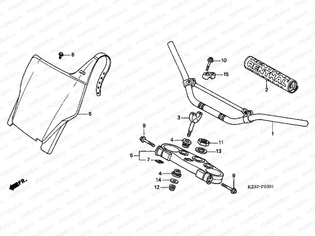 F-3-1 TIE ROD TUBE / UPPER AXLE (CR250R4-7) buy cheap online