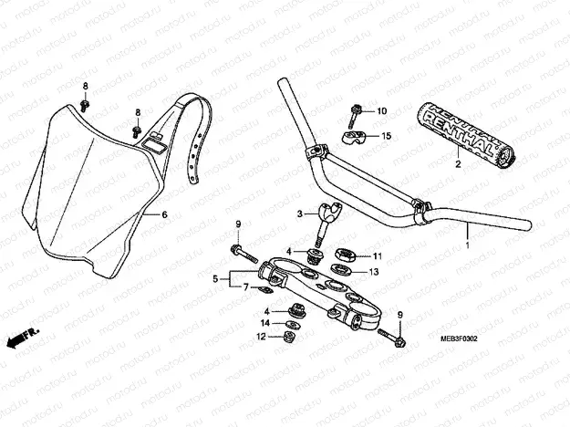 F-3-2 TIE ROD PIPE / UPPER AXLE (CRF450R8) buy cheap online