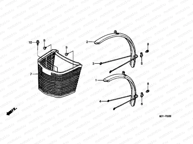 F-3 FRONT FENDER / FRONT BASKET