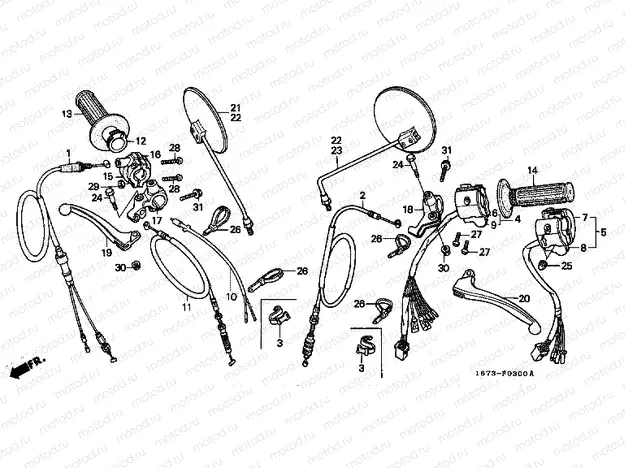 F-3 HANDLE LEVER / CABLE / SWITCH
