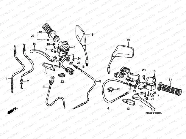 F-3 HANDLE LEVER / SWITCH / CABLE (1)