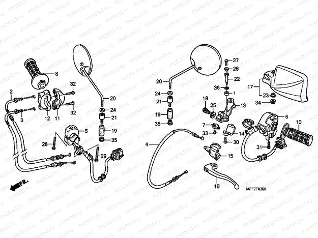 F-3 HANDLE LEVER / SWITCH / CABLE