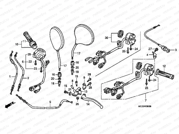 F-3 HANDLE LEVER / SWITCH / CABLE