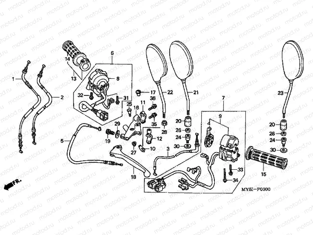 F-3 HANDLE LEVER / SWITCH / CABLE