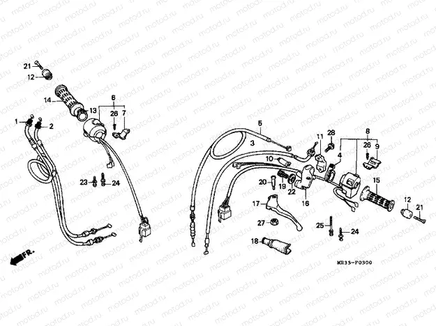 F-3 HANDLE LEVER / SWITCH / CABLE