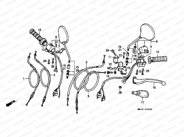 F-3 HANDLE LEVER / SWITCH / CABLE