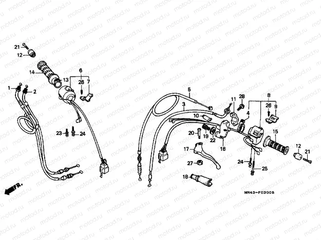 F-3 HANDLE LEVER / SWITCH / CABLE