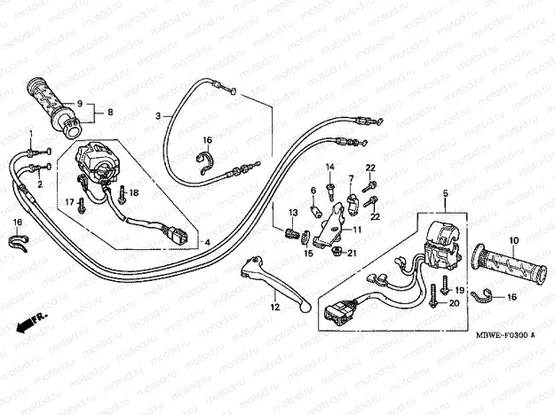 F-3 HANDLE LEVER / SWITCH / CABLE