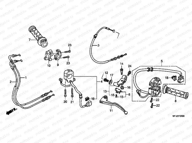 F-3 HANDLE LEVER / SWITCH / CABLE