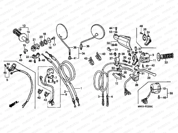 F-3 HANDLE LEVER / SWITCH / CABLE