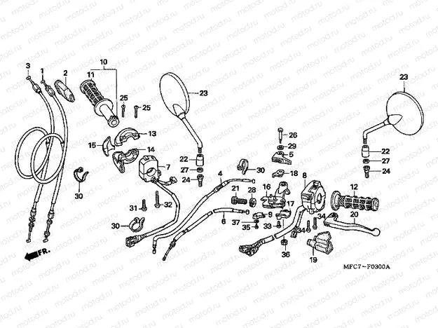 F-3 HANDLE LEVER / SWITCH / CABLE