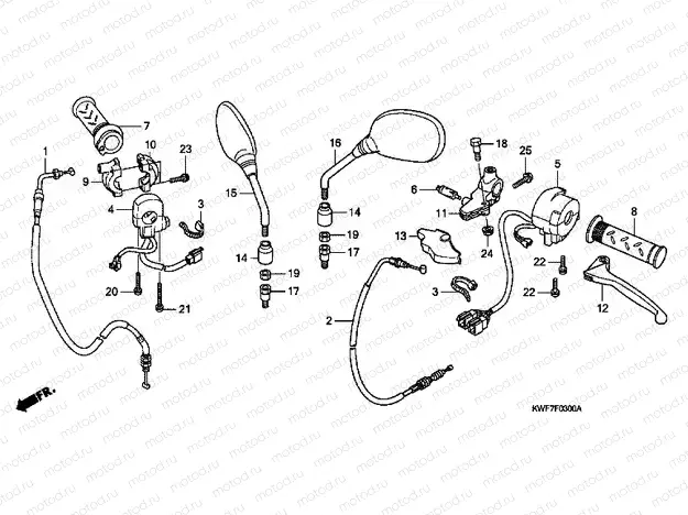 F-3 HANDLE LEVER / SWITCH / CABLE