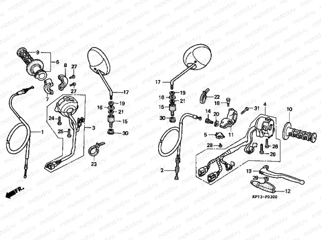 F-3 HANDLE LEVER / SWITCH / CABLE